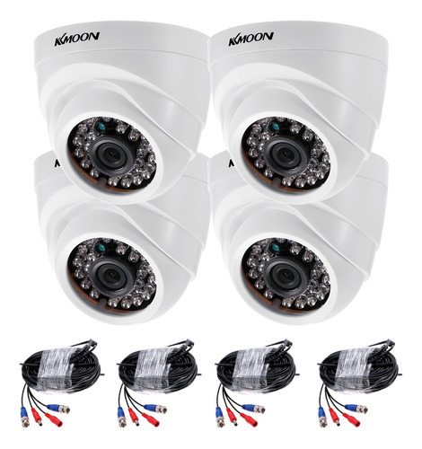 Imagen 1 de 9 de Kkmoon 4*1080p 2000tvl Ahd Domo Ir Cctv Cámara + 4*60ft