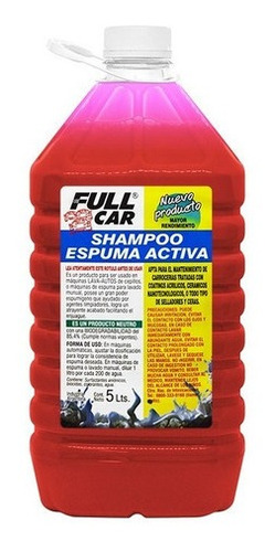 Full Car Espuma Activa Actibrill Color Shampoo Full Car 5l