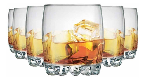 Jogo Copos Whisky Riviera On The Rocks Vidro 310ml 6 Pcs Cor Incolor