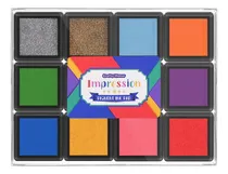Comprar Almohadillas De Tinta Pigmento Para Sellos, 12 Colores, Lava