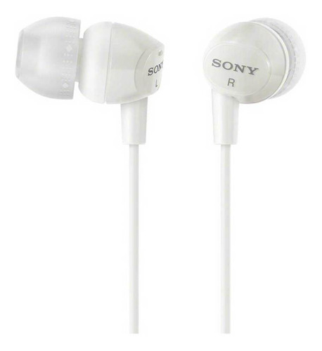 Auriculares In Ear Sony De 9mm Internos Mdr-ex15lp Color Blanco