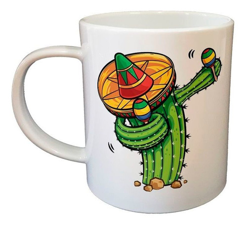 Taza De Plastico Captu Mexico Sombrero Maracas Cultura