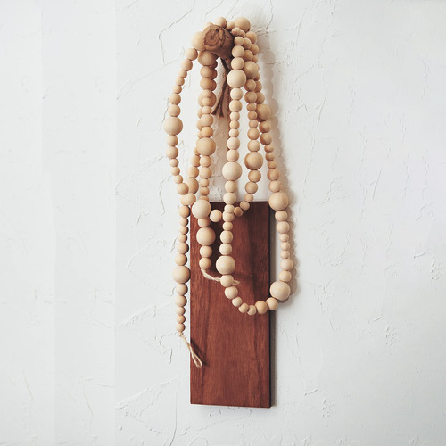 Guirnalda De Cuentas De Madera Mylilian Farmhouse, 210 Cm, D