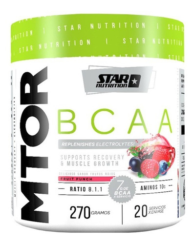 Aminoacidos Mtor Bcaa 270 Gr Star Nutrition