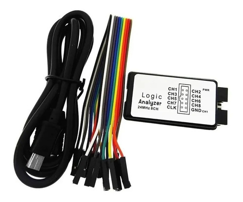 Analizador Lógico Usb De 8 Canales Dmx-512 I2c Emakers