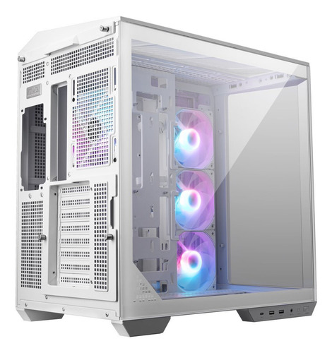 Gabinete Gamer Msi Mag Pano 100r Pz Atx 4 Fan Usb-c Blanco