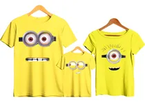 Comprar Kit Família Camisetas 3 Peças Pai Mãe Filho(a) Minions Filme