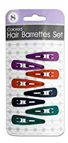 Pasadores - 8-pc Colored Hair Barrettes Set