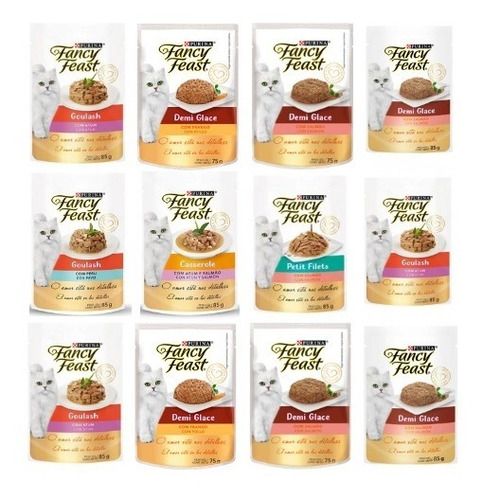 80 Sobres Fancy Feast Sabores Surtidos | 85g