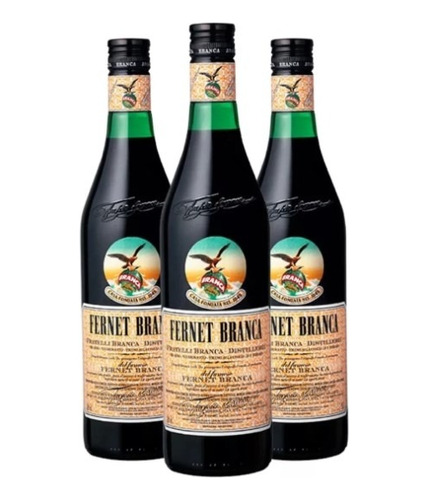 Aperitivo Fernet Branca Pack X3 750cc