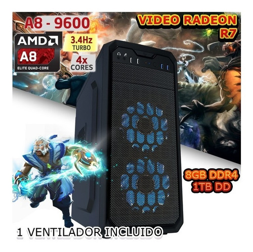 Renovado - Gamer A8 / Dota 2 Hd / 8gb / Disco 1tb - 7ma Gen