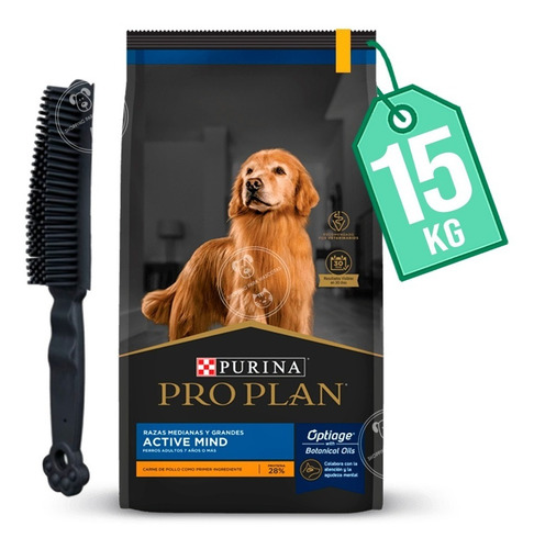 Imagen 1 de 2 de Pro Plan Senior Active Mind Rza Med Y Grande 15kg + Regalo
