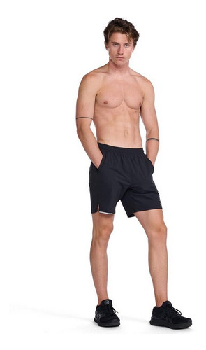 Shorts Hombre Aero 7 Inch Shorts Reflective - Negro