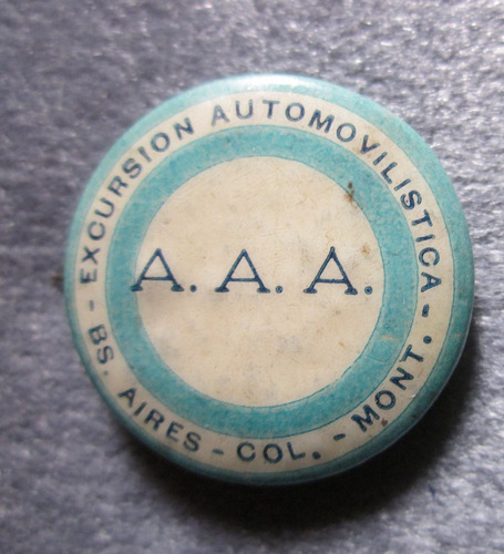 Antiguo Pin De Auto  Excursión Automovilismo  Bs As Col Mvd