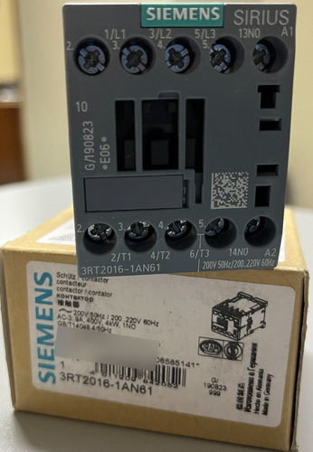 Contactor Siemens 3rt20161an61 4kw 400v Bobina 220v