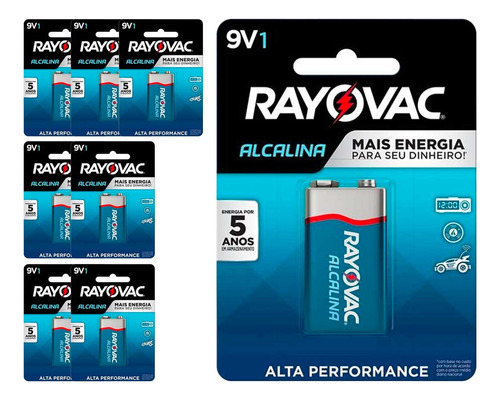 8 Baterias Alcalinas Rayovac 9v