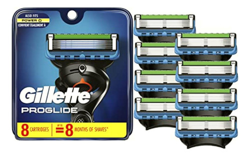 Gillette Fusion5 Proglide Cuchillas De Afeitar Para Hombre,