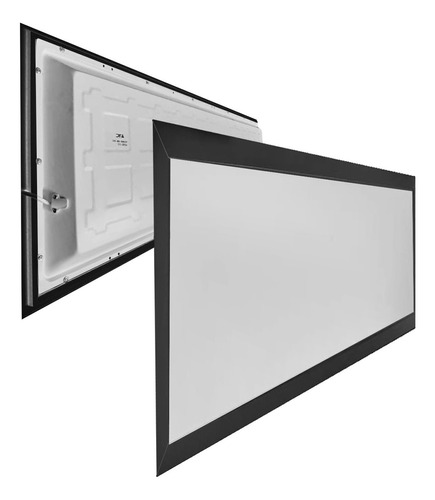 Painel Led Retangular Embutir 62x32 4000k Preto