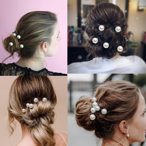 Horquilla Accesorios Dama Forma De U Para Pelo Boda De Flore Color Agua