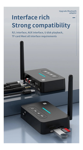 Adaptador De Áudio 5.1 Com Controle Remoto De Microfone Nfc