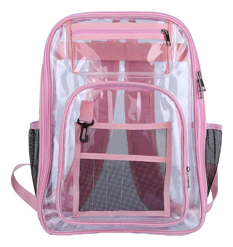 L Mochila Transparente Correa Reforzada De Pvc Resistente Al