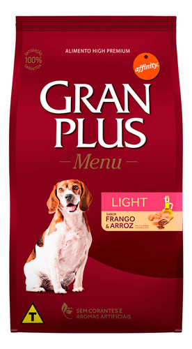 Comida Para Perro Adulto Gran Plus Light Pollo Y Arroz 15kg