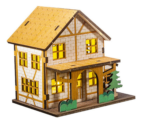 Modelo De Enfeite De Cabana De B 9,8 Cm X 7,5 Cm X 9,3 Cm