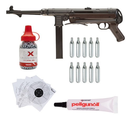 Mp40 Legends Full-auto Bbs 10 Co2 52rd Metal .177 Xchw P