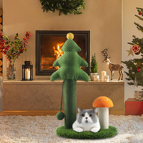 Poste Rascador Para Gatos, Adorno Navideño Para Interiores