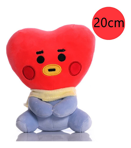 Bt21 Peluche 7 Tipos Grande 25cm Peluches Grandes Color Rojo