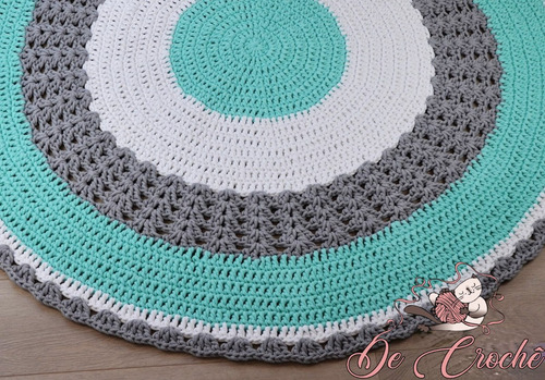Imagem 2 de 3 de Tapete De Croche Quarto De Bebe Menino Menina Infantil