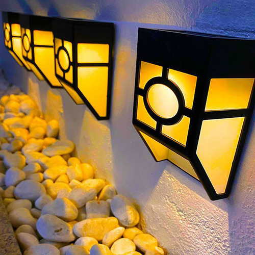 Lámpara Solar Led Decorativa Para Pared, Valla, Patio, Cuadr