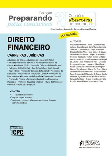 Direito Financeiro - Juspodivm, De Roberval Rocha / Leonardo Garcia. Editora Editora Juridica Da Bahia Ltda, Capa Mole Em Português