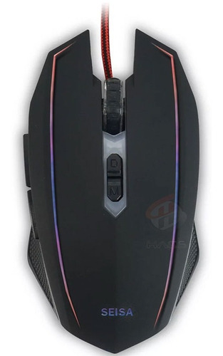 Mouse Gamer 7 Botones Seisa, Luces Led