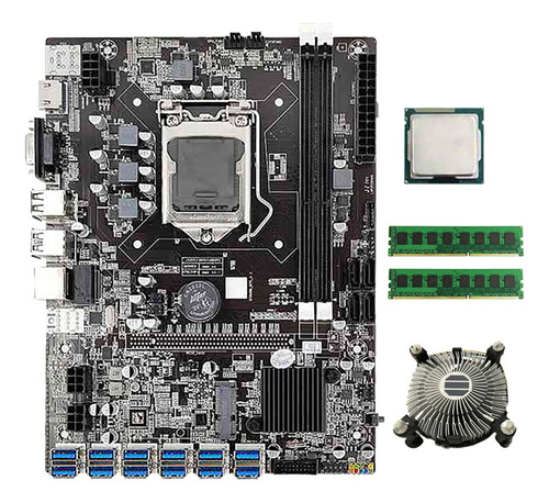 Placa Base Minera B75 Btc Con Cpu G530/g630 Y 2x8g Ddr3 Ram+