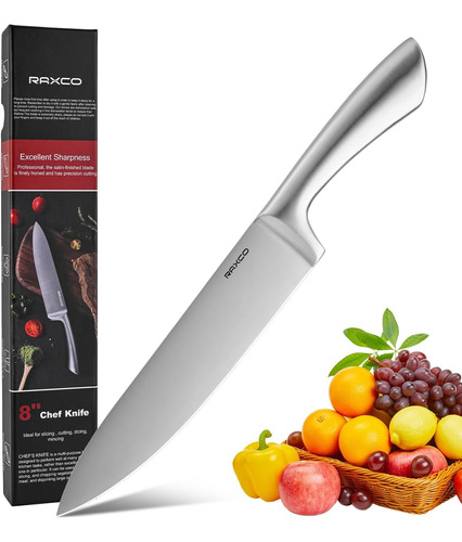 Cuchillo De Chef Acero De Espiga Completa Cocina Raxco 20 Cm