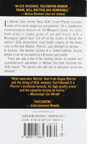 Warrior Soul The Memoir Of A Navy Seal, De Pfarrer, Chuck. Editorial Presidio Press, Tapa Blanda En Inglés, 2004