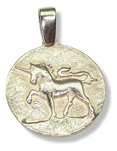 Dije Plata Unicornio 20mm