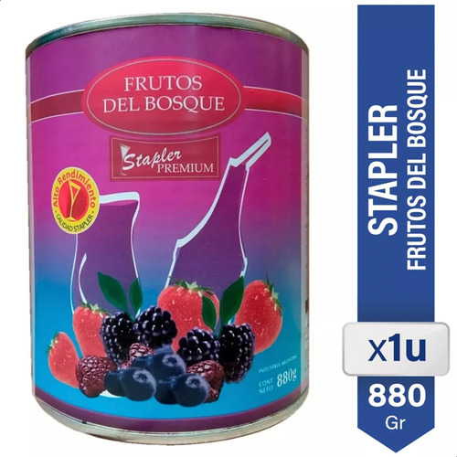 Pulpa De Frutos Del Bosque Stapler Premium Lata 880g