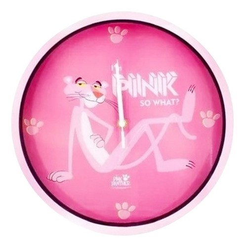 % Wall Clock Pink Panther 56th Anniversary Vintage. De $390a