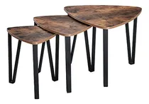 Comprar Vasagle Mesa De Centro Industrial Nido, Juego De 3 Mesas Aux