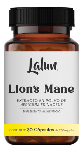 Lalun Lions Mane - Cápsulas Con Extracto Orgánico