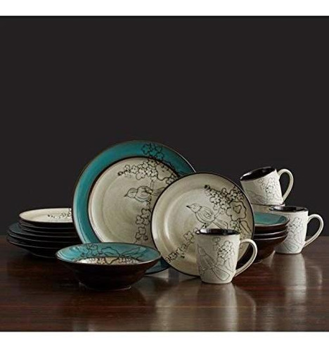 Gourmet Basics Vajilla Para Pajaro 16 Unidad Verde Gris