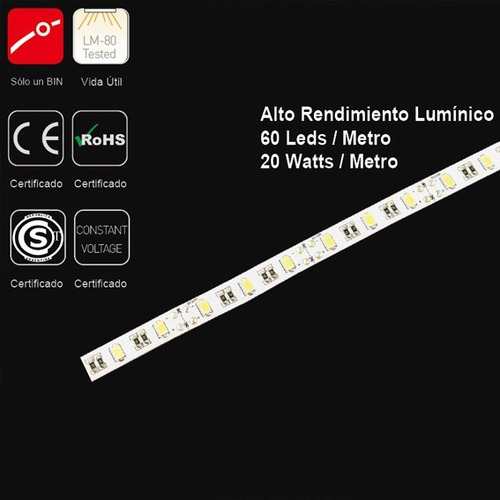 Cinta De Leds Rollo X 5 Metros Verde Alta Intensidad