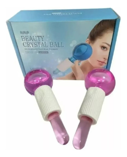 Beauty Crystal Ball Masajeador Fasial De Cristal Frio-calor