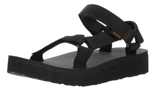 Teva W Midform - Sandalia Universal Para Mujer, Negro, 8