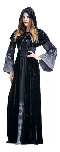 Disfraz De Morticia Addams, Vestido De Halloween For Mujer A