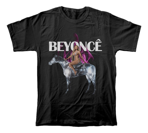 Camiseta Algodón Peinado Con Estampado De Cantante Beyoncé