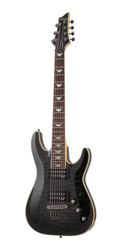 Imagen 1 de 5 de Guitarra eléctrica Schecter Omen Extreme-7 de caoba see-thru black con diapasón de palo de rosa