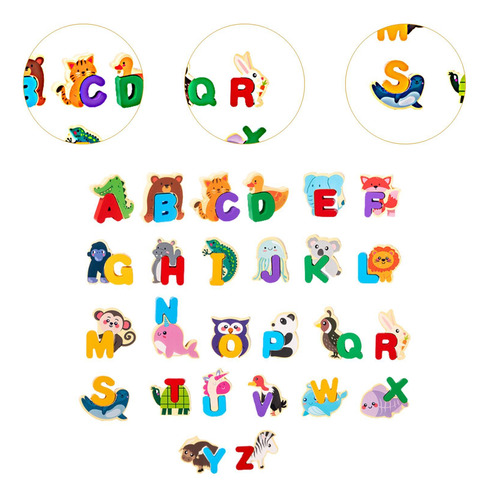 Puzzle De Madeira Do Alfabeto Abc Placa De Quebra